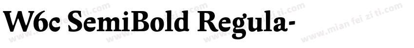 W6c SemiBold Regula字体转换